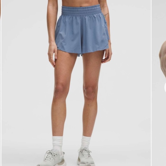 lululemon athletica Pants - Lululemon Shake It Out High Rise Running Short 2.5 in Washed Denim